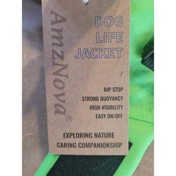 Dog Life Jacket Bright Green NEW Sz M - Picture 6 of 7